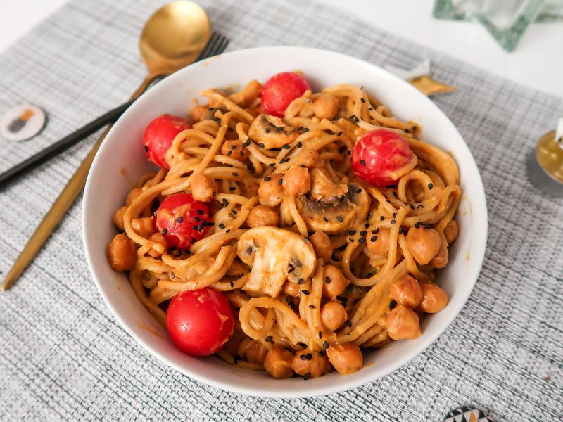 Spaghettis à la Crème de Chou-Fleur