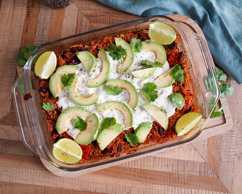 Riz au four à la mexicaine