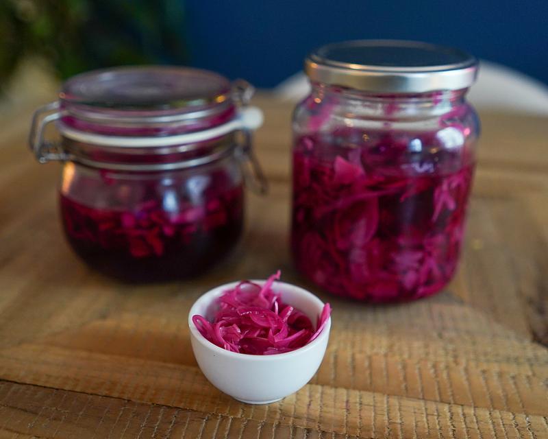 Pickles d'oignon & chou rouge