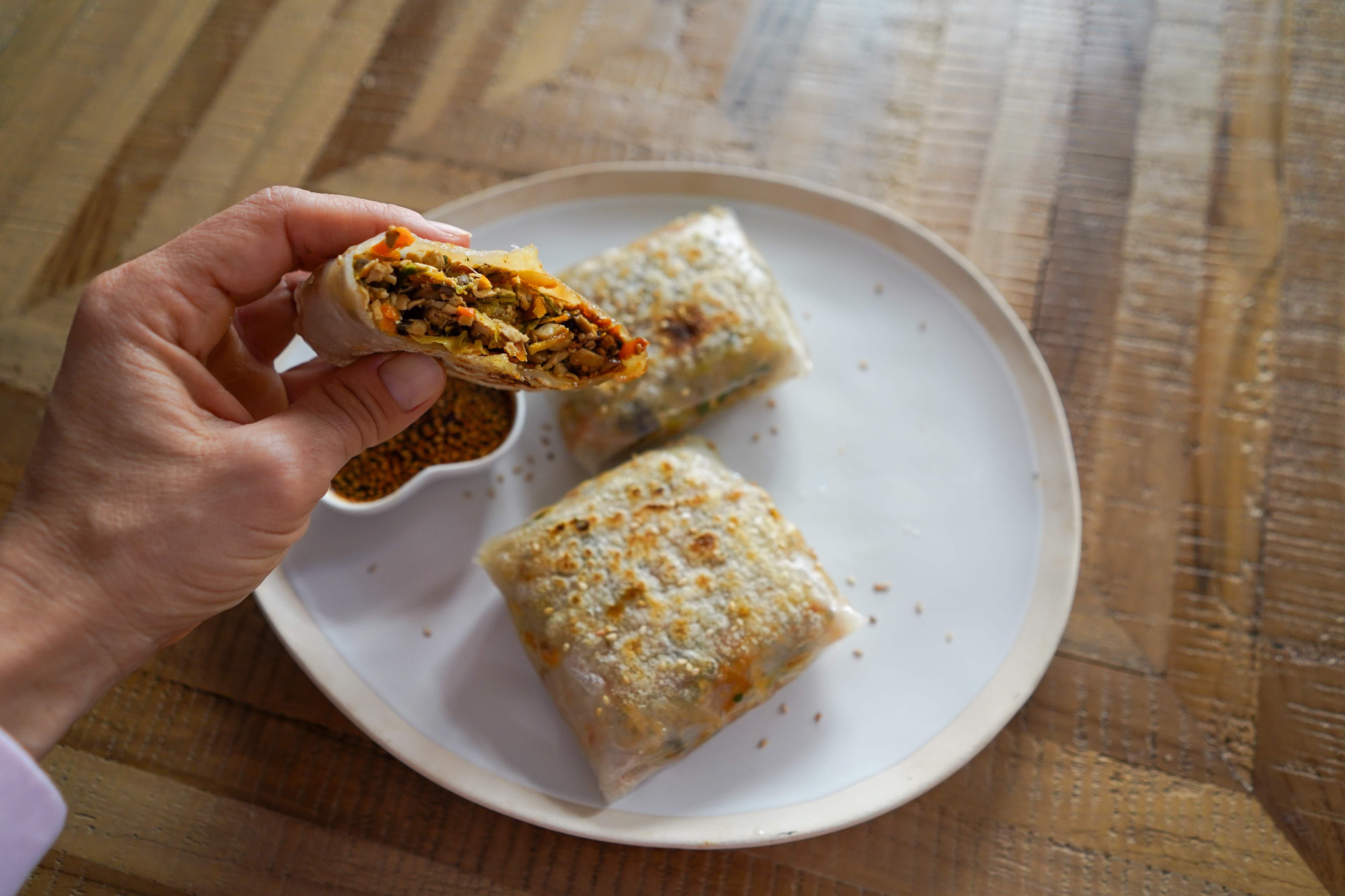 Wraps carrés au tofu