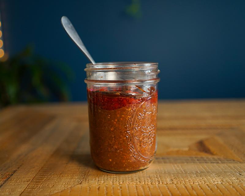 Overnight porridge fraise chocolat