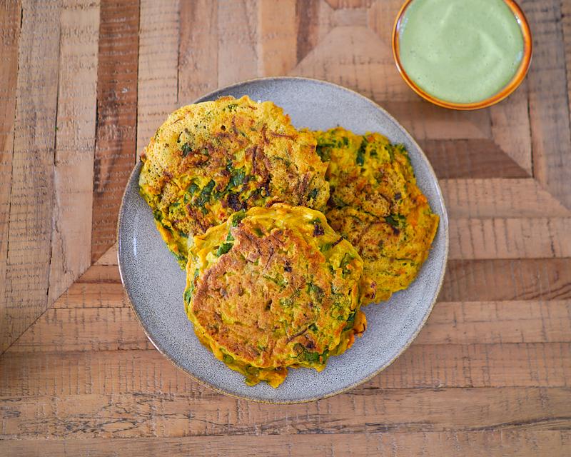 Pancakes de Mung Dal aux légumes