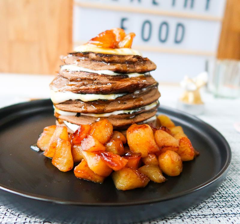Pancakes Façon Crumble aux Pommes