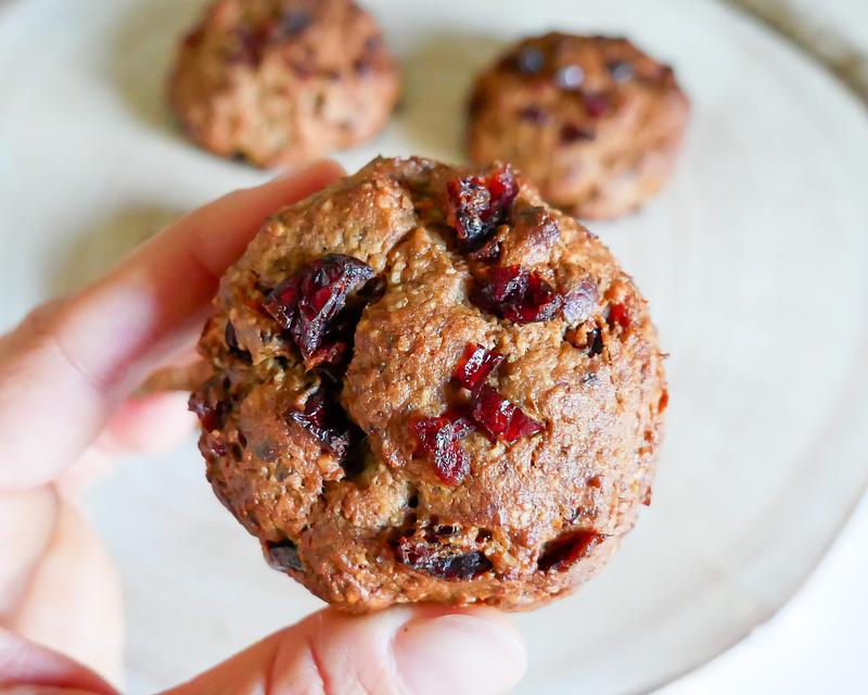 Cookies noisettes-cranberries