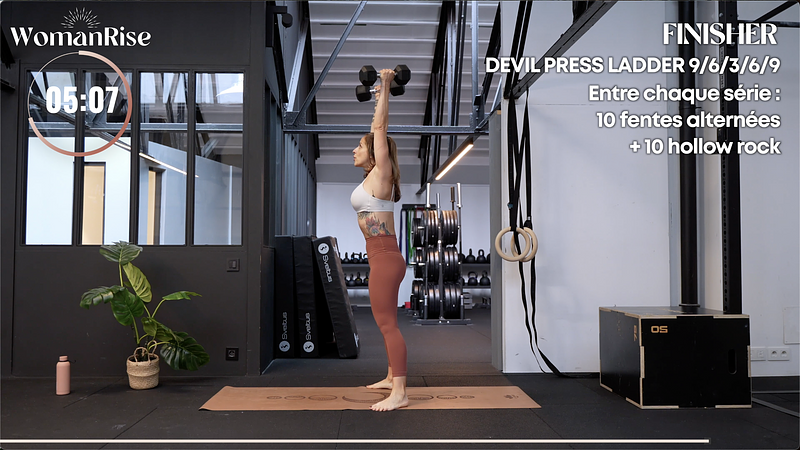 HIIT LADDER Devil press / FINISHER WOMANRISE 3 - CYCLE 5