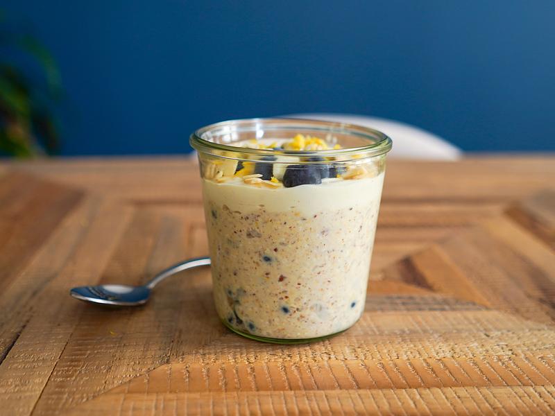 Overnight porridge façon cheesecake au citron