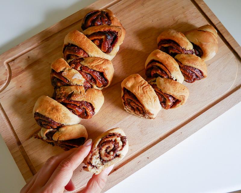 Pizza au « Nutella » en épi