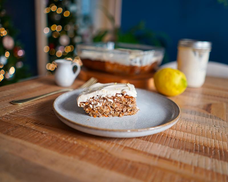 Porridge au four façon carrot cake