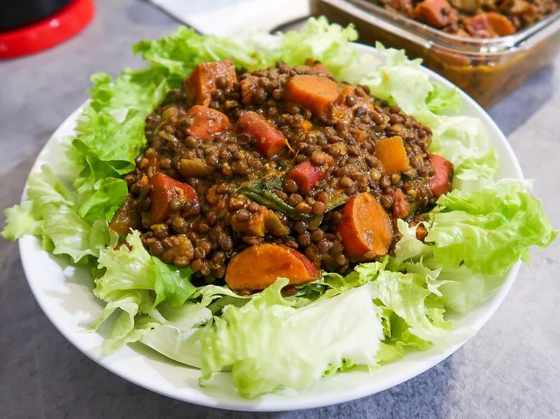 Curry de Lentilles et Patates Douces