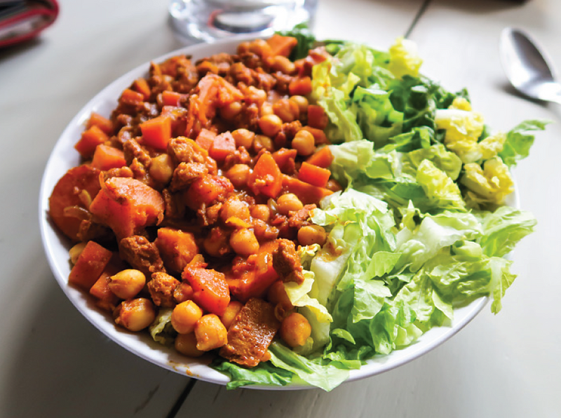 Curry de Patates Douces, Soja & Pois Chiches