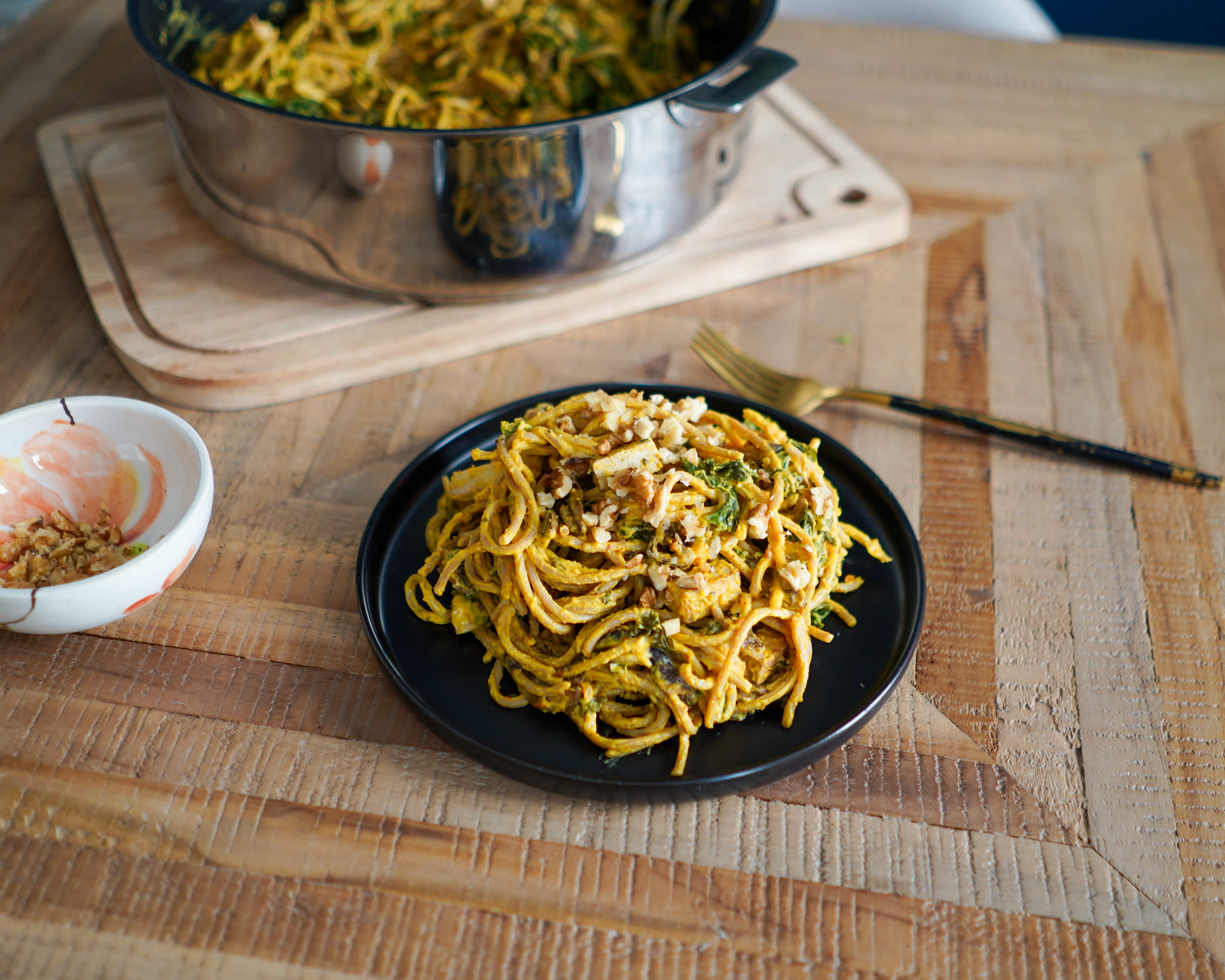 Spaghettis d'automne au potimarron