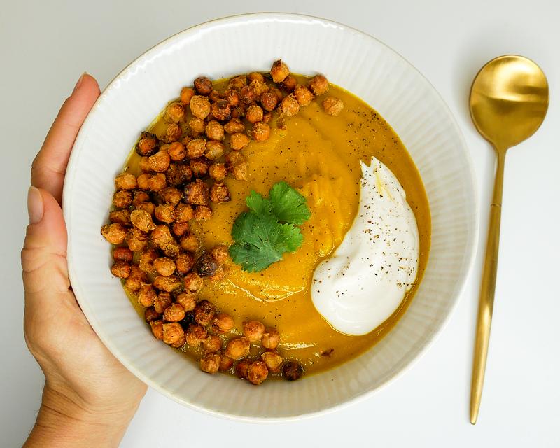Velouté de carottes à la coriandre