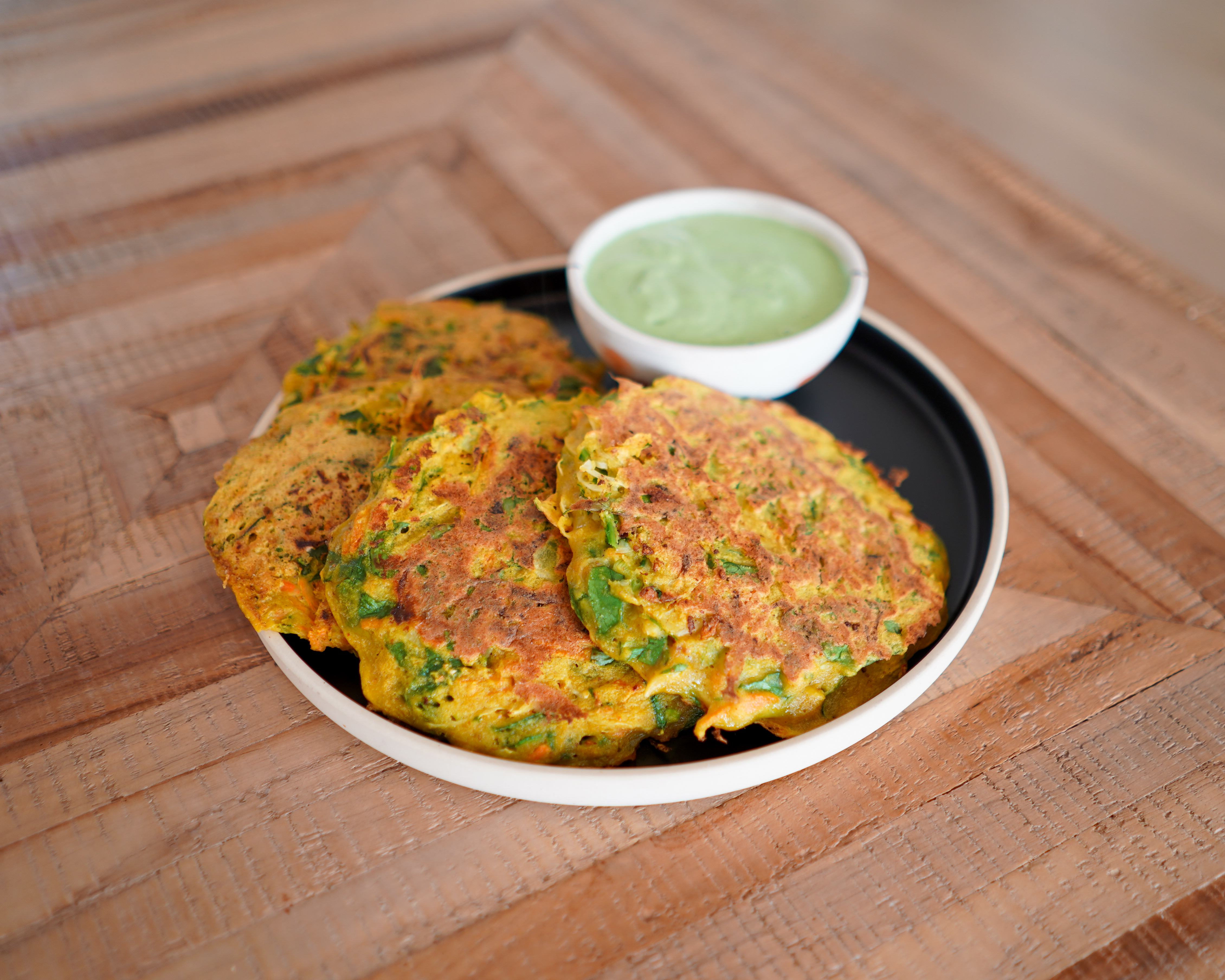 Pancakes de Mung Dal aux légumes