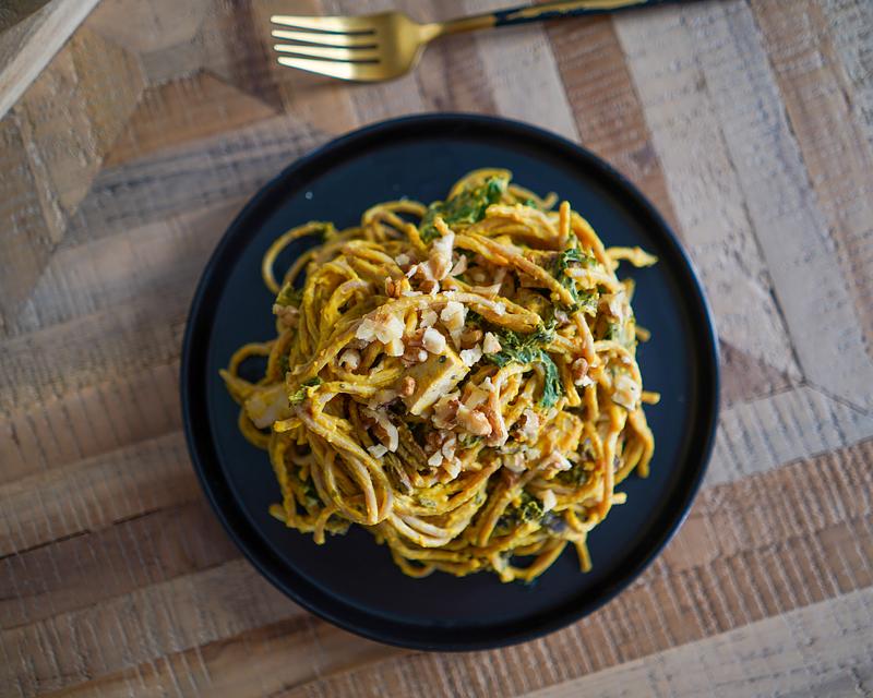 Spaghettis d'automne au potimarron