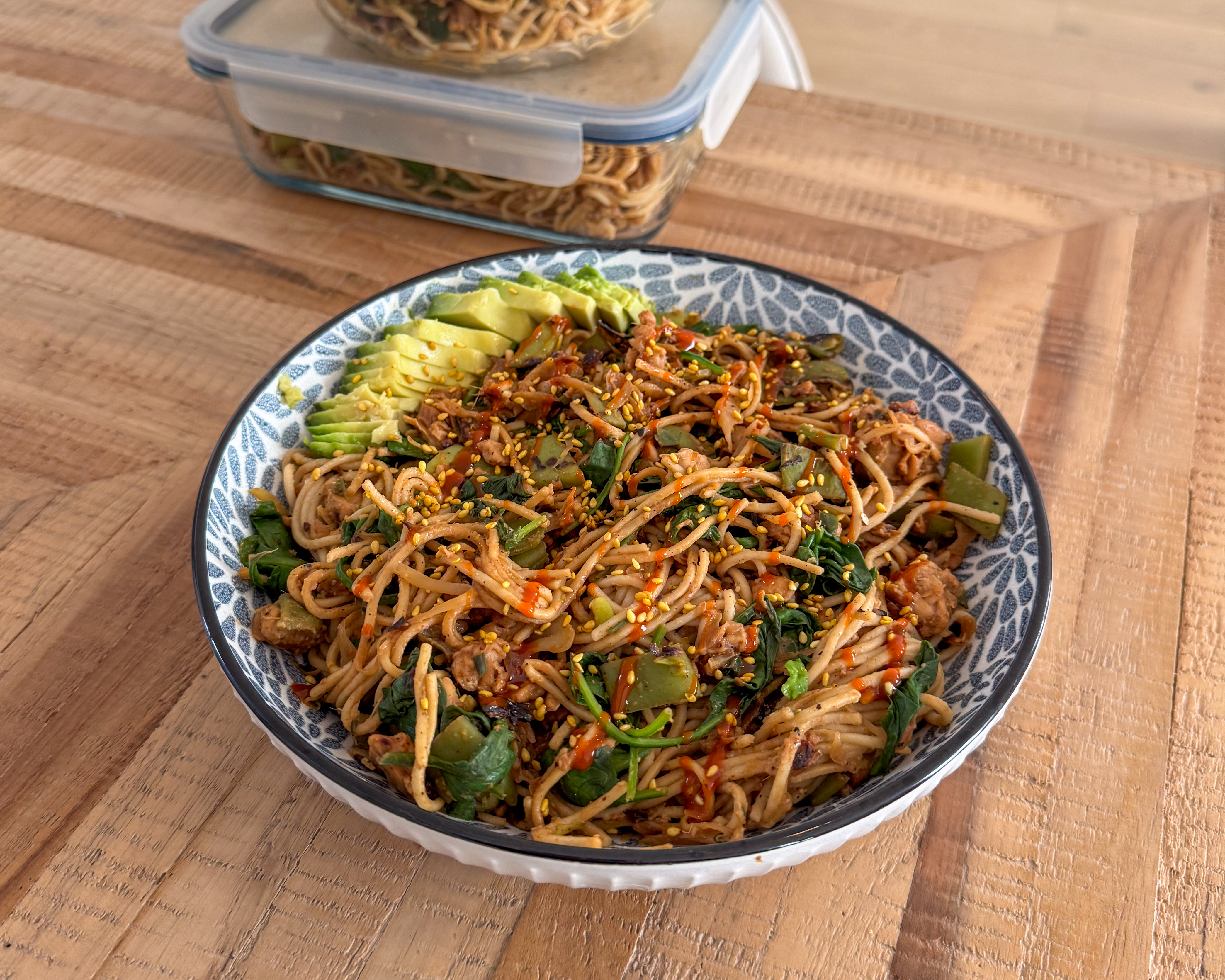 Nouilles aux légumes et sauce PB légère